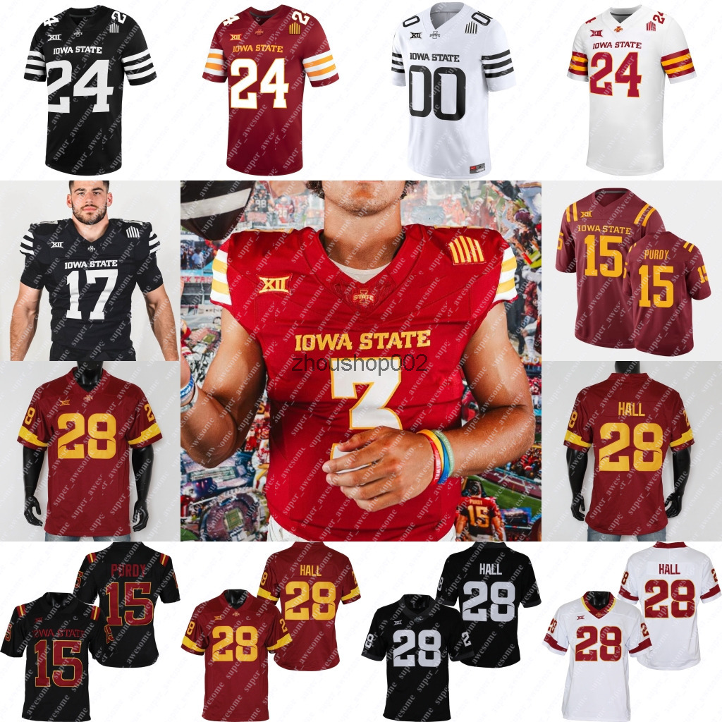 Iowa State Cyclones Football Jersey Rocco Becht Brock Purdy Breece Hall Allen Lazard David Montgomery Jaylon Jackson 28 Hansen Jaylin Noel Jayden Higg