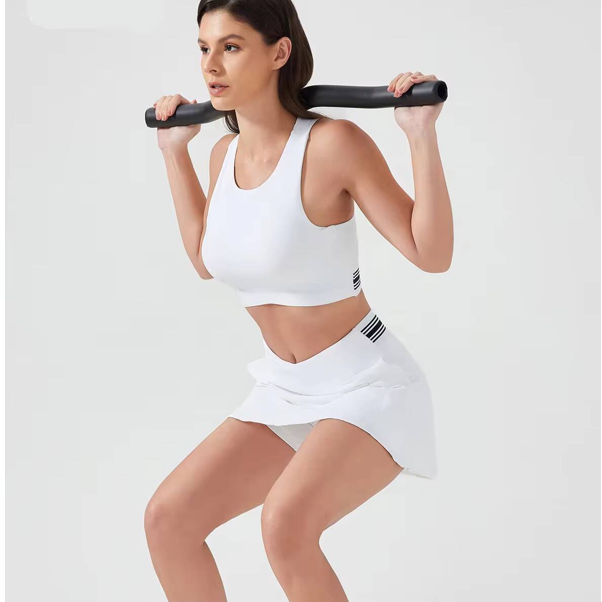 Wholesale Sports Top Tennis Skirts 2 Pieces Tennis Wear Sportswear Quick Drying Gym Fitness Golf V Waist Skirts Sets for Women