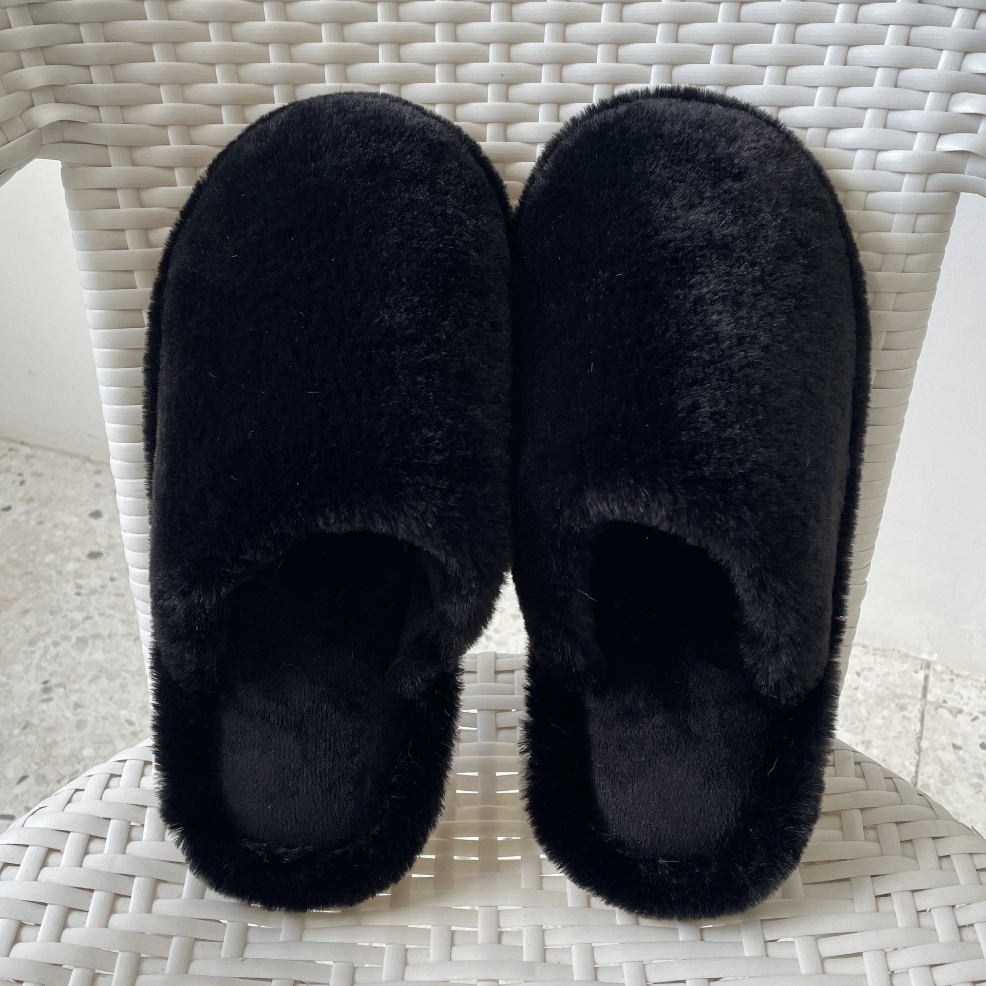 Ins Style Closed-Toe Cotton Winter Home Plush Slippers for Women Indoor Use ddmymarket