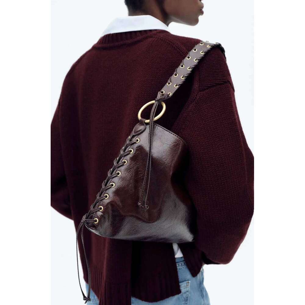 Metallic Hole Eye Shoulder High Quality PU Leather Tote Bags For Women Designer Handbag Makeup Bag