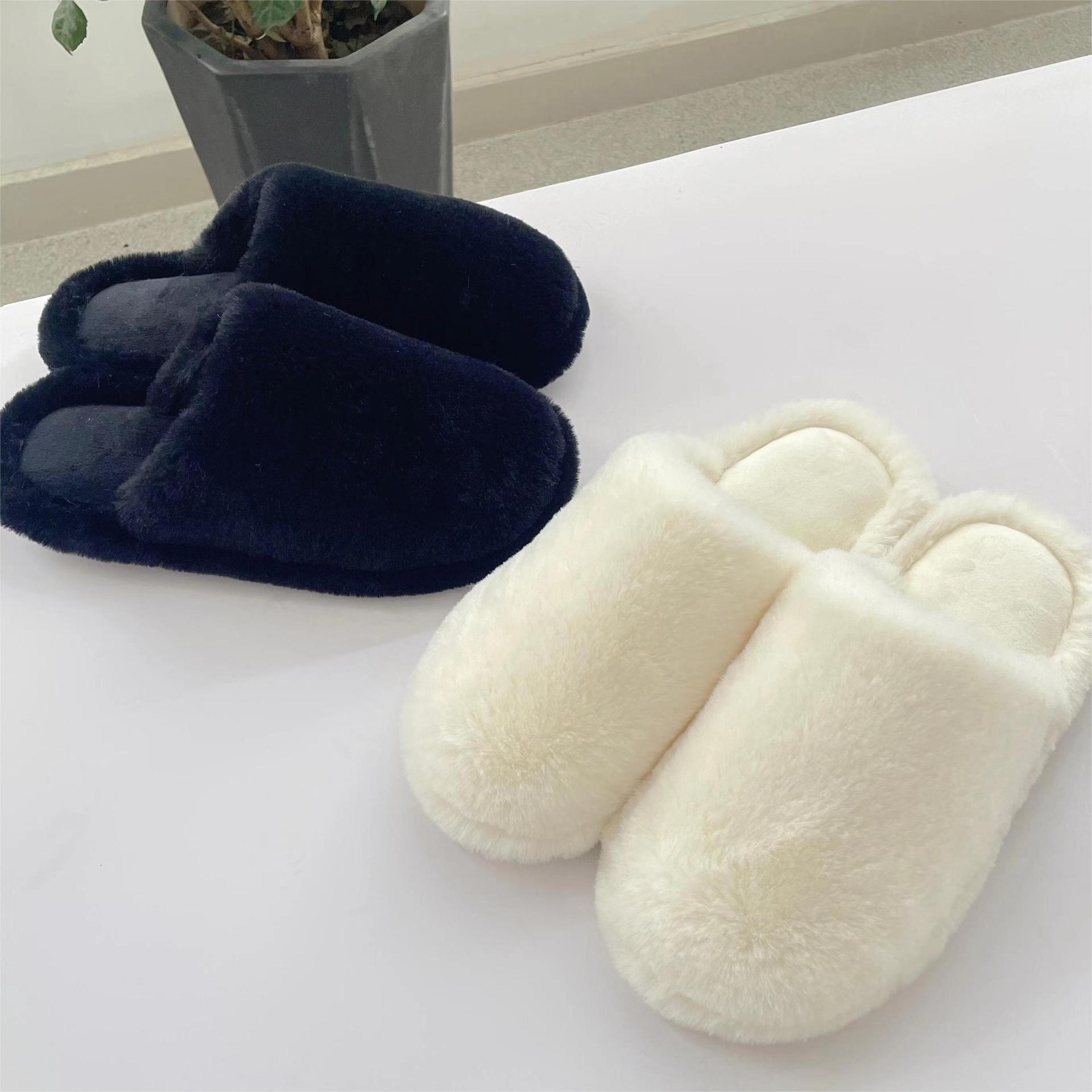 Ins Style Closed-Toe Cotton Winter Home Plush Slippers for Women Indoor Use ddmymarket