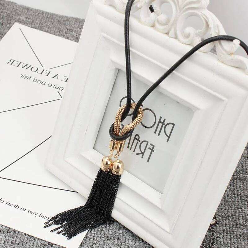 New Arrival Female Pendant Tassel Long Winter Sweater Chain Necklace for Women Necklaces Wholesale Sales Collar