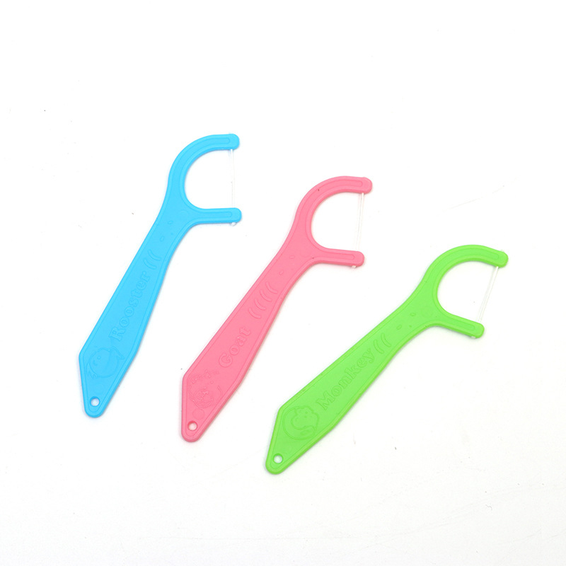 36-Count Portable Dental Floss Picks in Moisture-Proof, Dust-Proof Packaging with 12 Zodiac Animal Designs for Kids