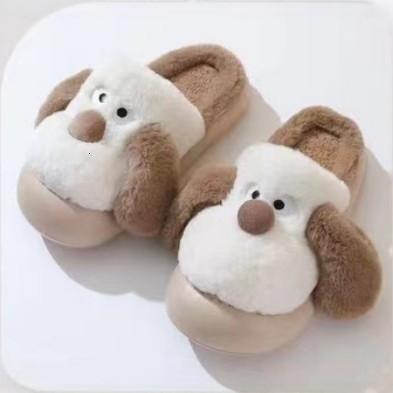 Women's Cotton Slippers Home Use, Autumn and Indoor Warm Couple Plush Non-Slip Thick Sole Maternity Shoes for Winter ddmymarket