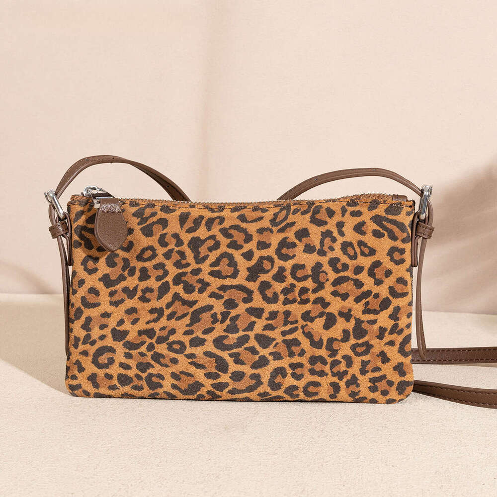 designer bag Luxury bag New Matte Leopard Print Versatile Commuter Genuine Leather Single Shoulder Underarm Crossbody Bag for Women