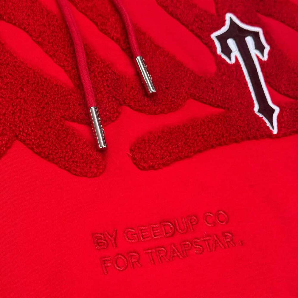 American Fashion Trend Hip-Hop Style Letter Flocked Autumn Winter Gothic Long Sleeve Loose Hooded Sweatshirt