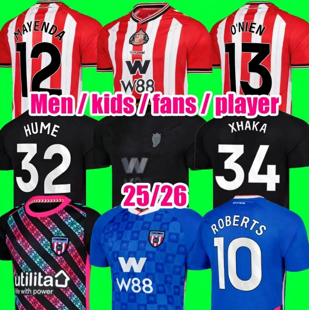 3XL 4XL 25 26 BROBBEY SAFC HOME soccer jerseys away TALBI Unitedes RIGG HUME ISIDOR BALLARD Football Shirt men Adult suit kids sunderland ADINGRA GEERTRUIDA