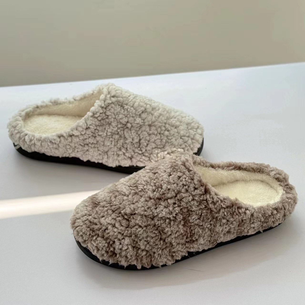 Non-Slip Autumn Winter New Cotton Velvet Home Slippers for Pregnant Women and Postpartum Care ddmymarket