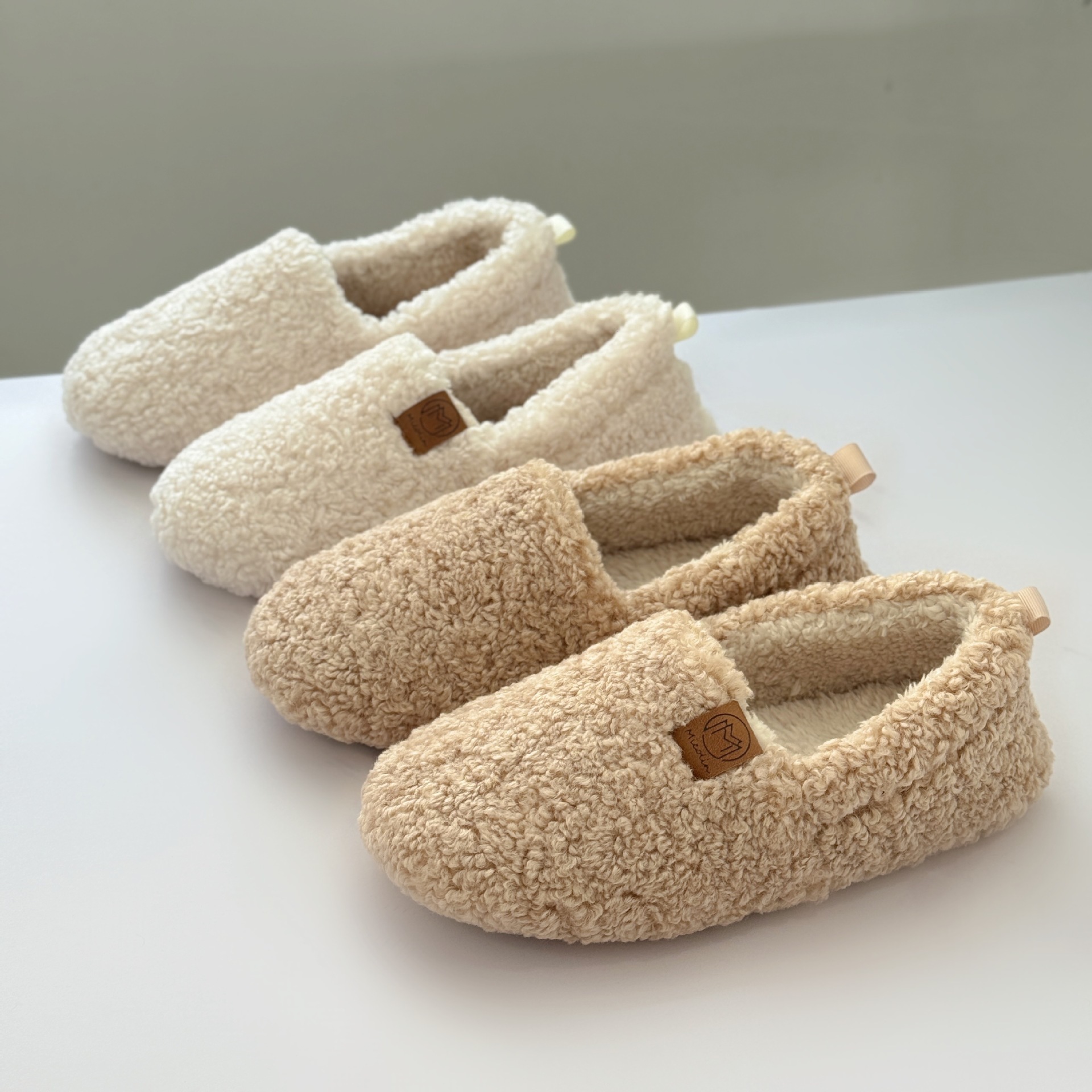 Memory Foam Warm Feet Thickened Fleece Adult Winter Cotton Slippers Maternity Shoes ddmymarket