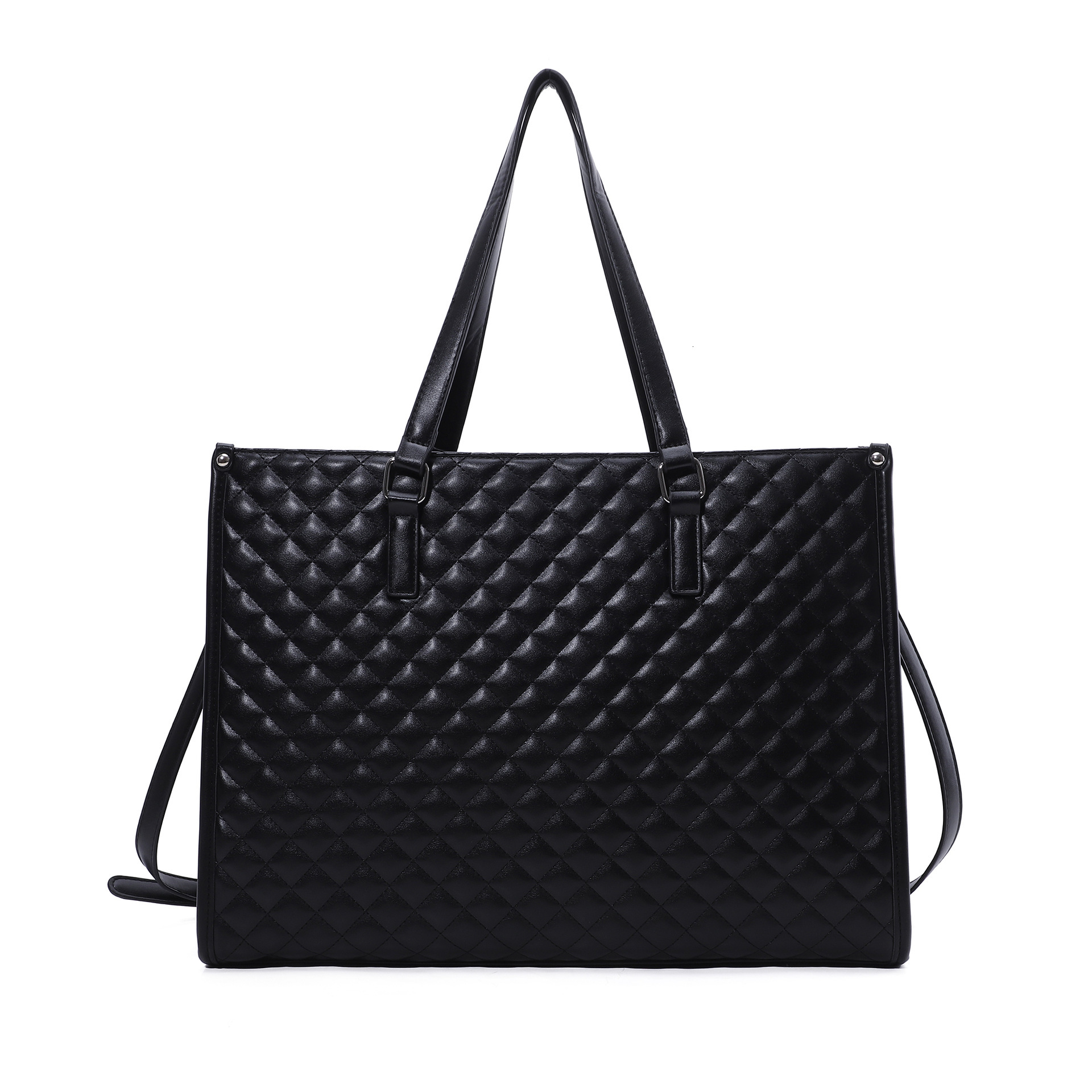 2025 Designer Lunch Bag Black Quilted Handheld Shoulder Width New Handbag
