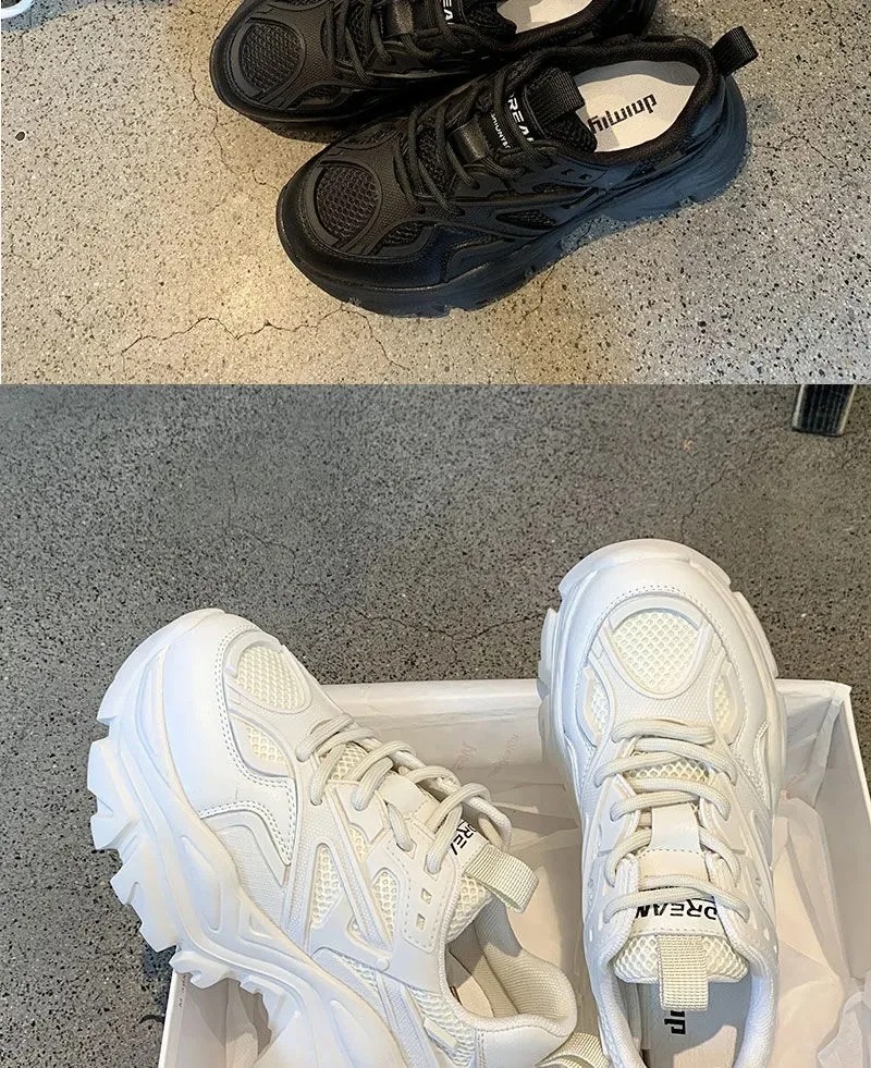 Women New Fashion Platform Sport Shoes Women 2024 New Summer Black Casual Chunky Sneakers Modern Ladies' Canvas Trainers Featuring Bold Colors Cu