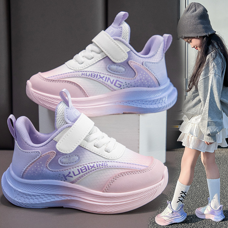 New children's trendy and versatile white women's shoes breathable children's shoes autumn and winter sports children's shoes mesh