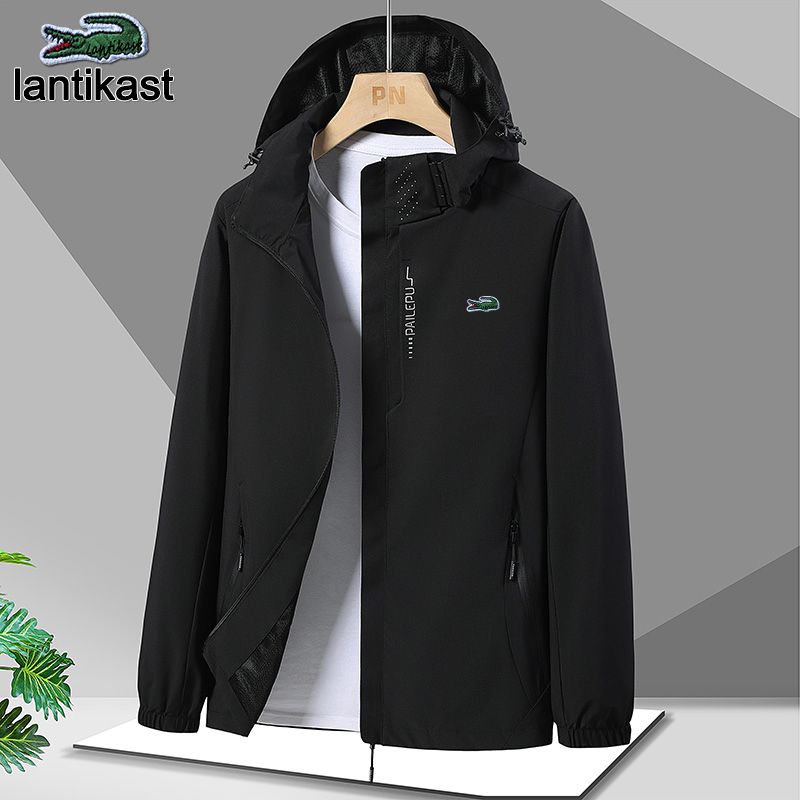 Hoodie Jacket Coat Tracksuit Designer Men's Clothing Autumn Winter 2025 American Style Trendy Hoodie Men's Solid Color Fleece Thickened Set 