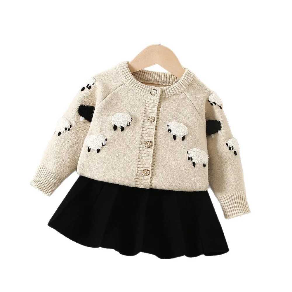 Girls Dress Clothing Sets Spring Autumn Children Woolen Jersey Sweaters Coats Skirts Kids cute Suit For Baby Knitted Outfits 6Y L250926GB2V