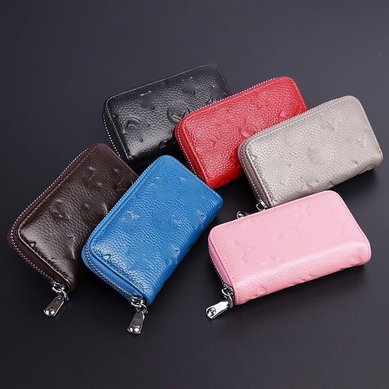2026 Women PU Leather Coin Purse Mini Change Purses Kids Coin Pocket Wallets Key Chain Zipper Pouch Card Holder Wallets
