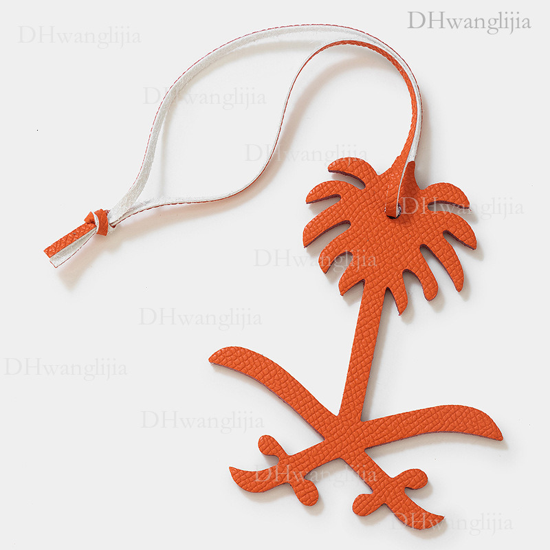 DH Luggage Accessories Live Broadcast Exclusive Cowhide Jujube Tree Shape Ornament Light Bag Car Key Pendant