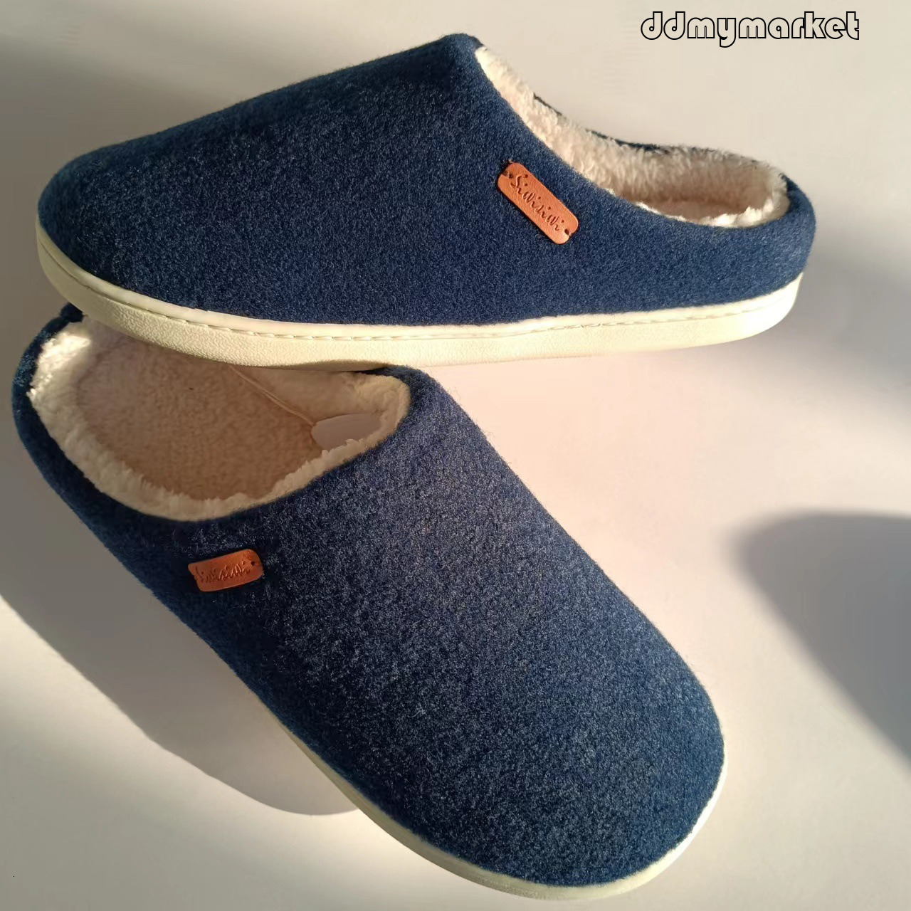 Felt Couple Style Anti-Collapse Strong Home Cotton Slippers ddmymarket