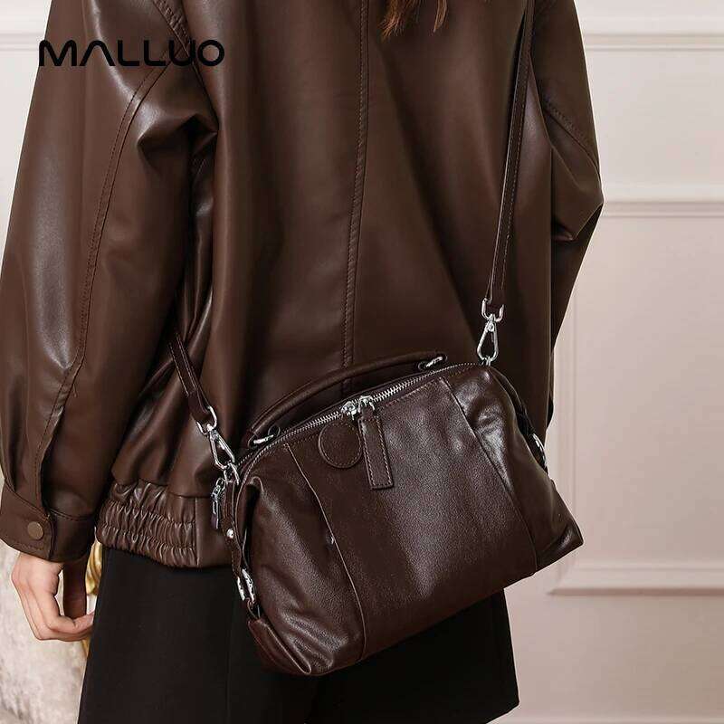 Natural Cow Genuine Leather Shoulder Bags Women Cowhide Bag Lady Soft Design Female Handbag for Ladies High Quality