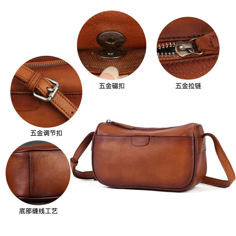 designer bag Luxury bag Simple Solid Color Handmade Genuine Leather Single Shoulder Underarm Top Layer Cowhide Pillow Versatile Hot-Selling Women'