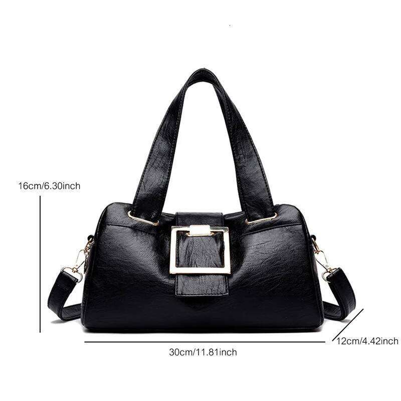 Women Multi-layers Top-handle Bag Quality Leather Handbags Purses Female Designer Large Capacity Boston Ladies Sac A Main