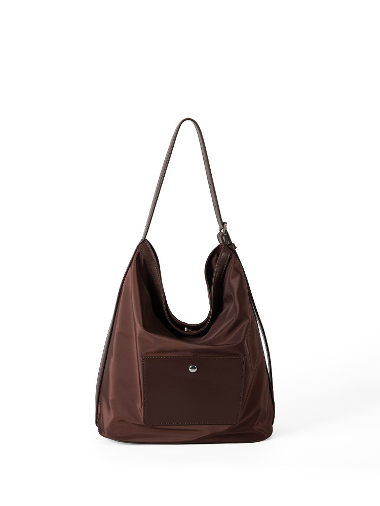 2025 New Trendy High-End Nylon Underarm Bag Korean-Style Niche Lightweight Color-Blocking Single-Shoulder Handbag