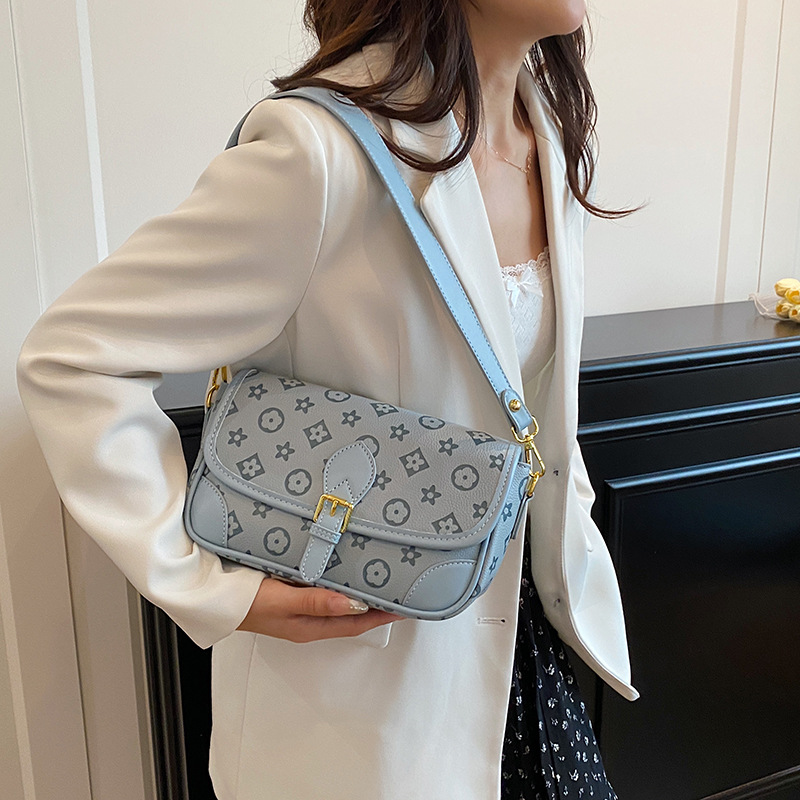 Free shipping designer Shoulder Bags Womens 2025 new printed fashionable shoulder bag small square bag broadband crossbody bag blue