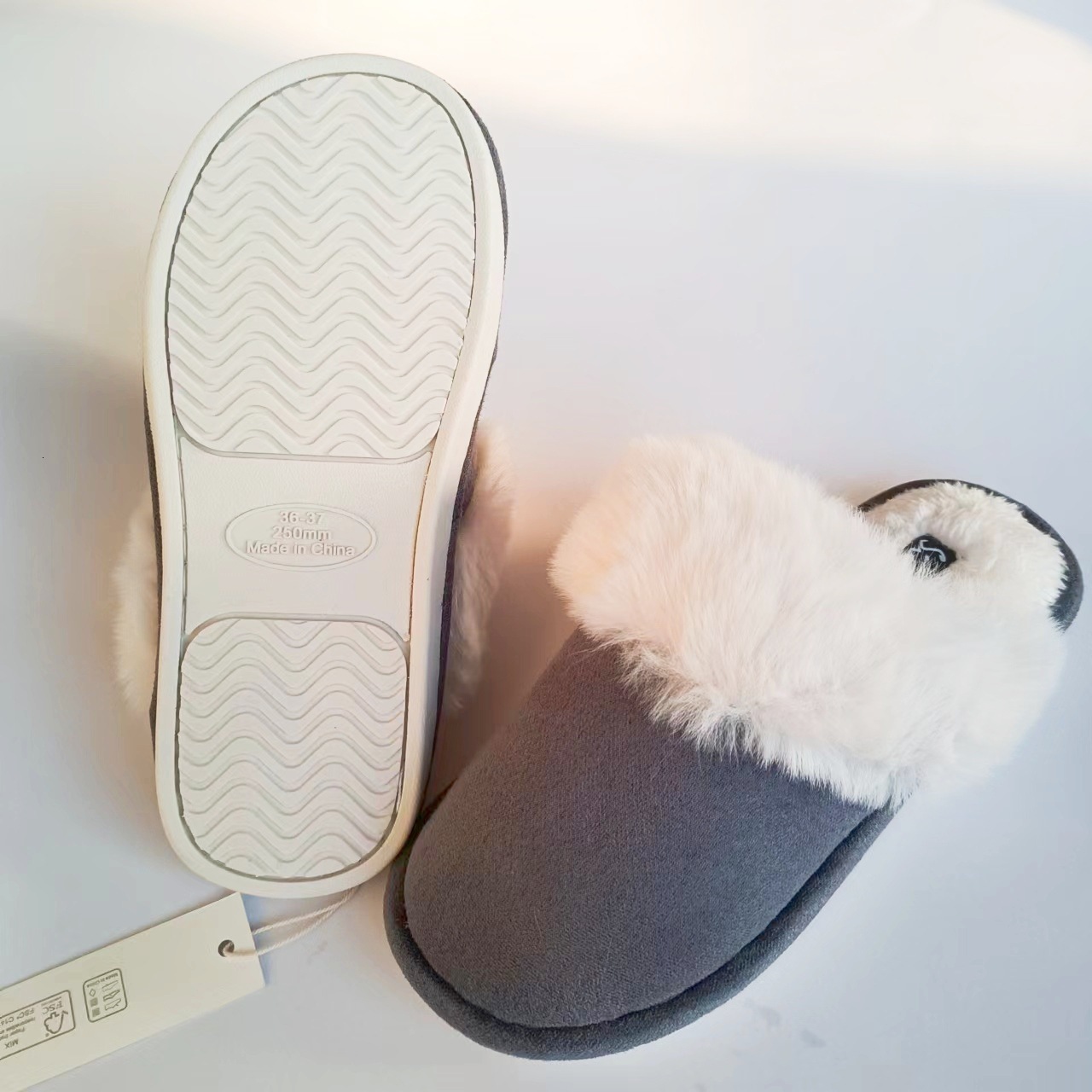 Furry Shoes TPR Sole Couple Autumn Winter Warm Home Cotton Slippers ddmymarket