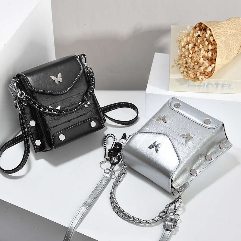 Korean Style Simple Small Square Fashion Versatile Shoulder Crossbody Trendy Mini Phone Bag for Women