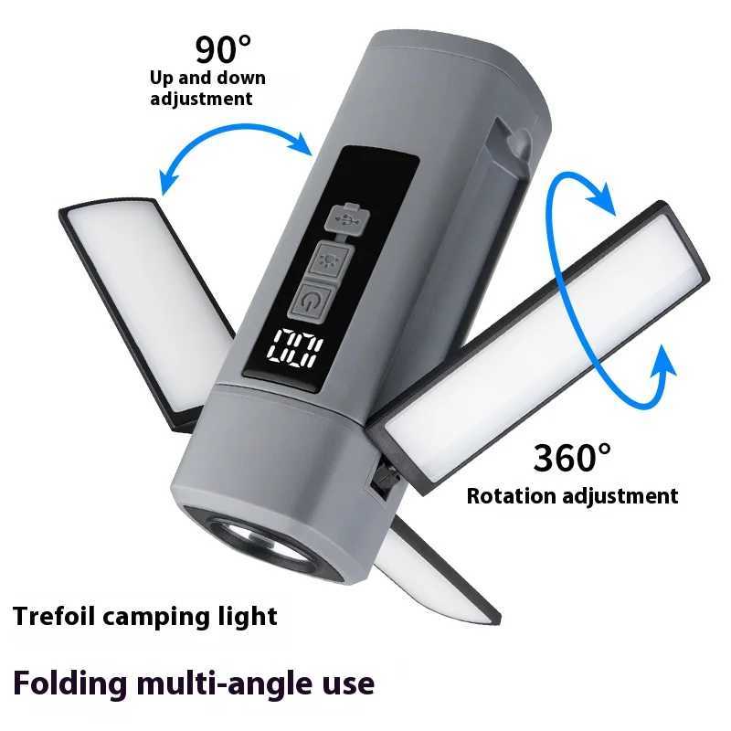 Foldable LED Table Lamp Rechargeable 1800mAh Portable Flashlight 7 Modes Emergency Telescopic Camping Magnetic Work Light C250928
