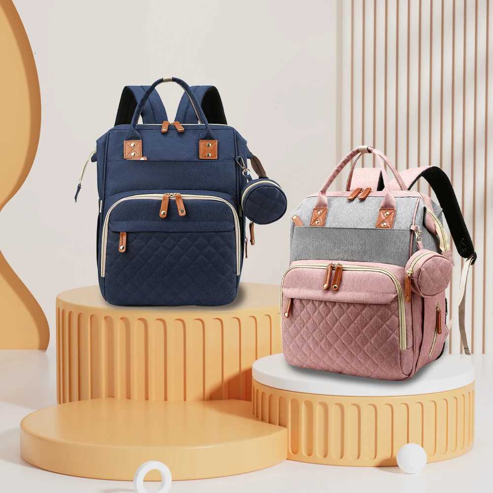 Quali Outdoor Portable Foldable baby Travelling bed backpack mommy bag fashion leisure large capaci infant carrier bagXJ250928