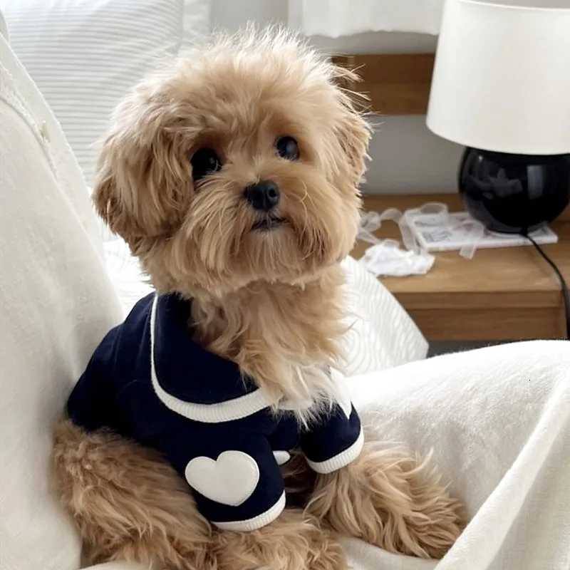 Soft Dog Vest Pet Pajamas Teddy HeartPrint Bottoming Shirt Pomeranian Dog Autumn Winter Warm Clothes Dog Stuff X250928