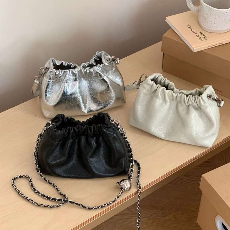 designer bag Luxury bag for Women New Genuine Leather Pleated Cloud Chanel Style Chain Simple Fashion Small Golden Ball Shoulder Crossbody Bag