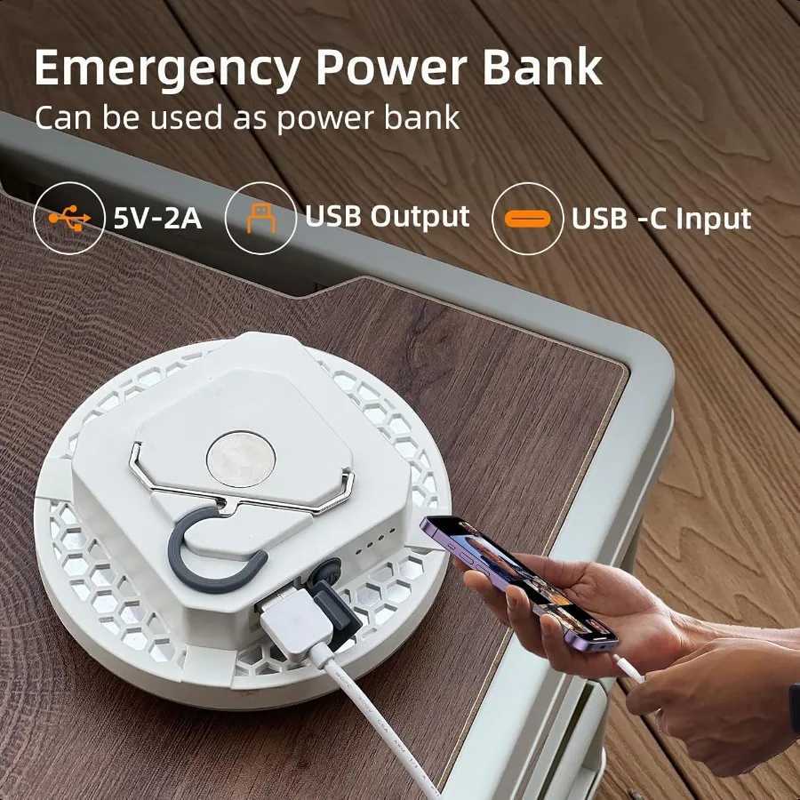 Hanging Camping Tent Light LED Rechargeable Portable Lantern Waterproof Outdoor Camp Lamp with Battery Power for Glamping Indoo C250928