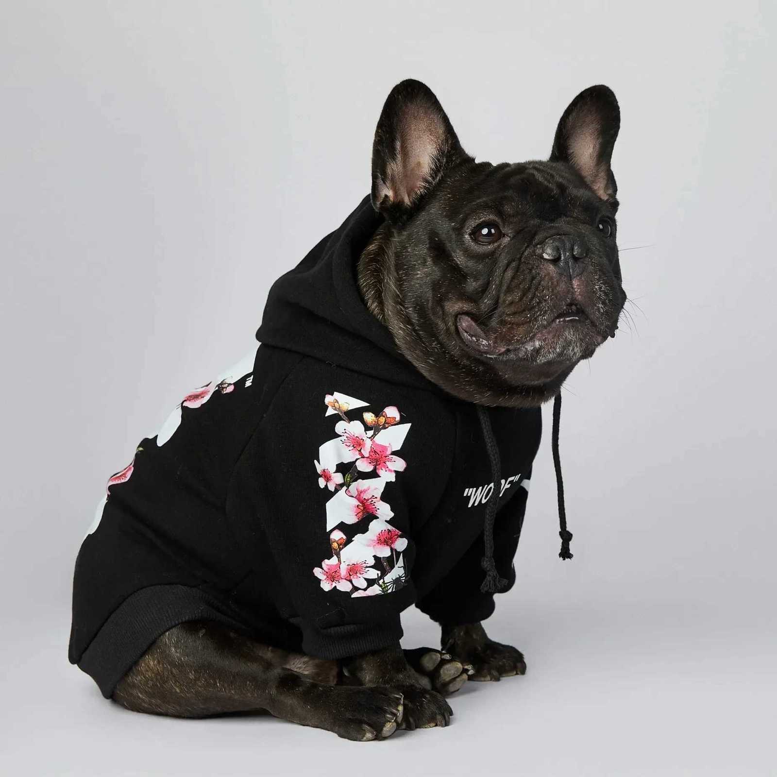 NONOR Dog Clothes WOOF Fashion Sakura Dog et Pet Dog Hoodies Winter French Bulldog Pugs Sports Dog et M4XL X250928