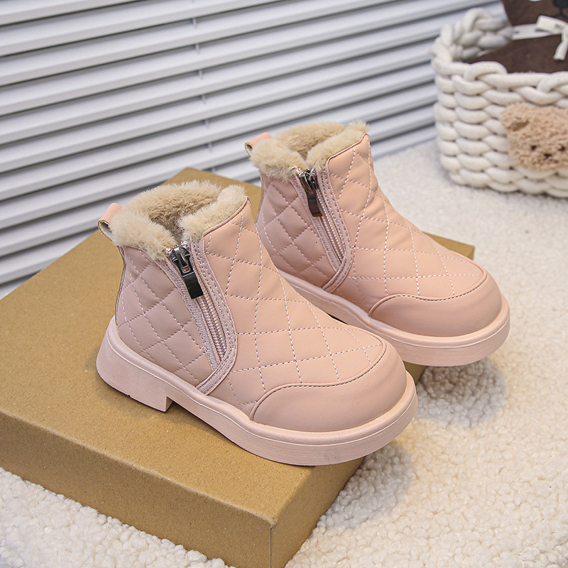 Autumn new women's boots, children's Martin boots, fashionable short boots, trendy wool lined cotton shoes, designer shoes