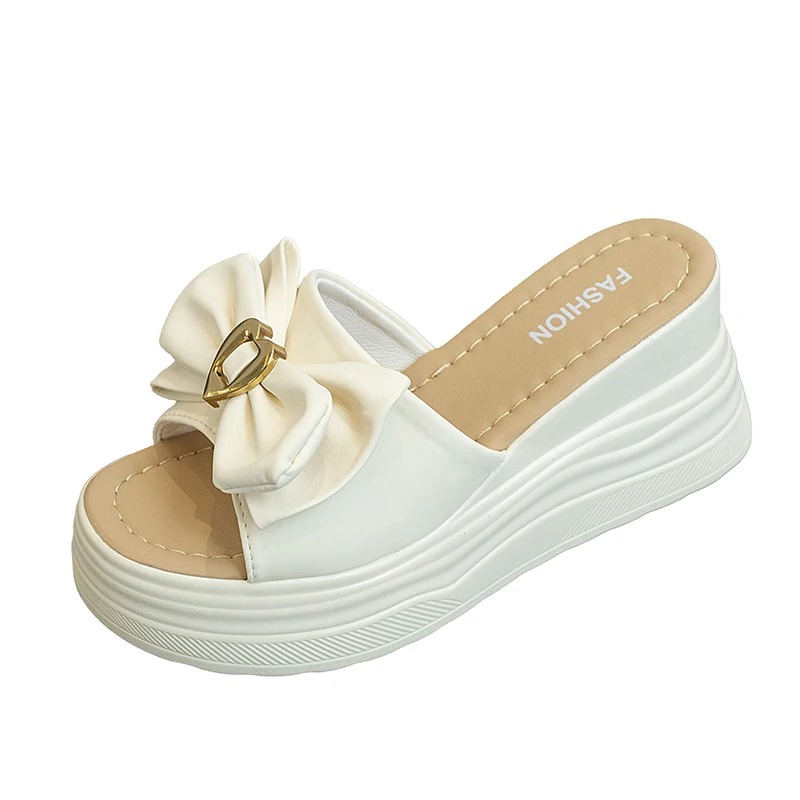 Women Fashion Thick Sole Home Platform Slippers Summer Clogs Non Slip Elevated Slides Shoes Non-Slip Thick Heel House Sandals: Stylish Slide Footwear 