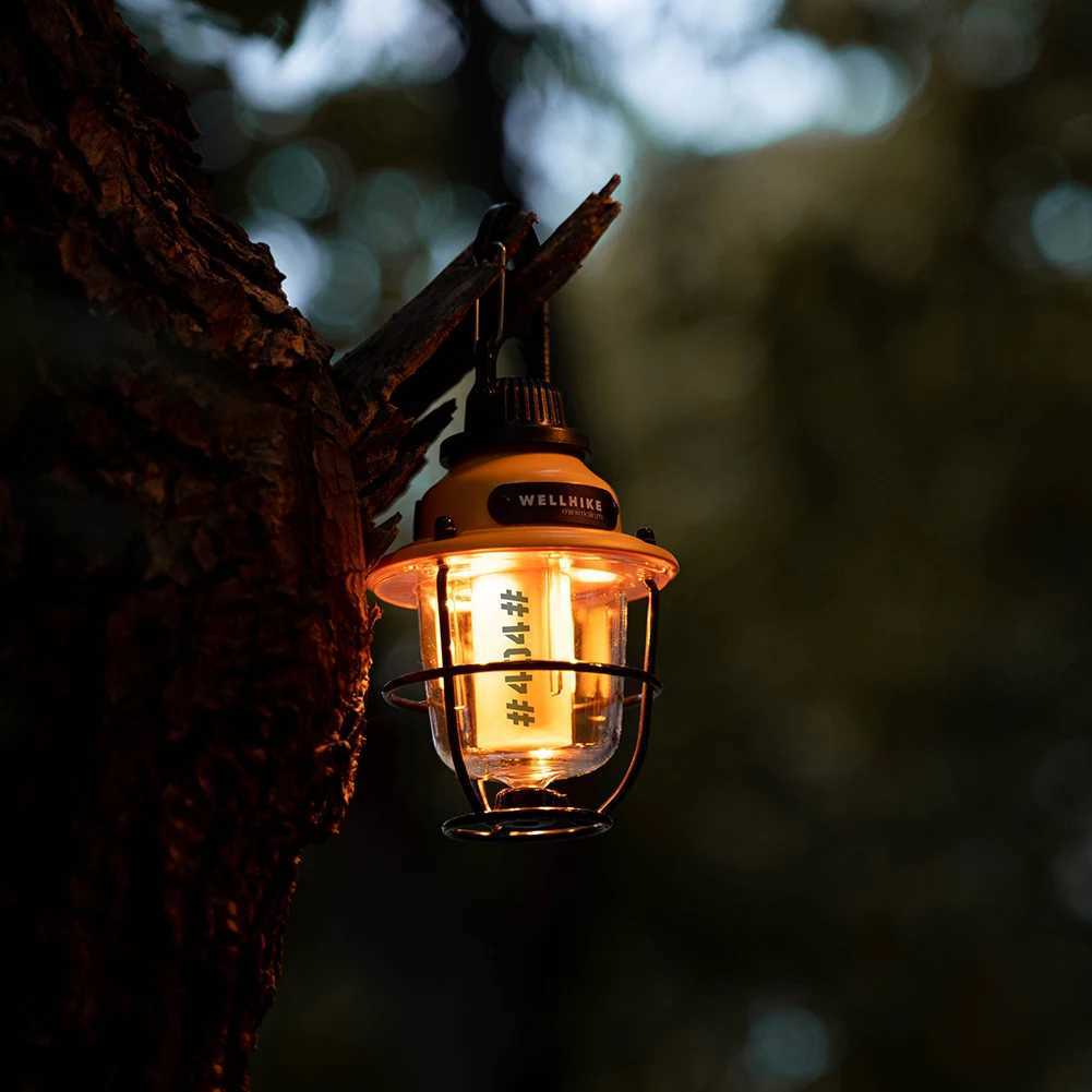 Wellhike Outdoor Vintage Camping Lights Extra Long Life Lighting Tent Lights Multifunction Emergency Lights Ambient Lights C250928