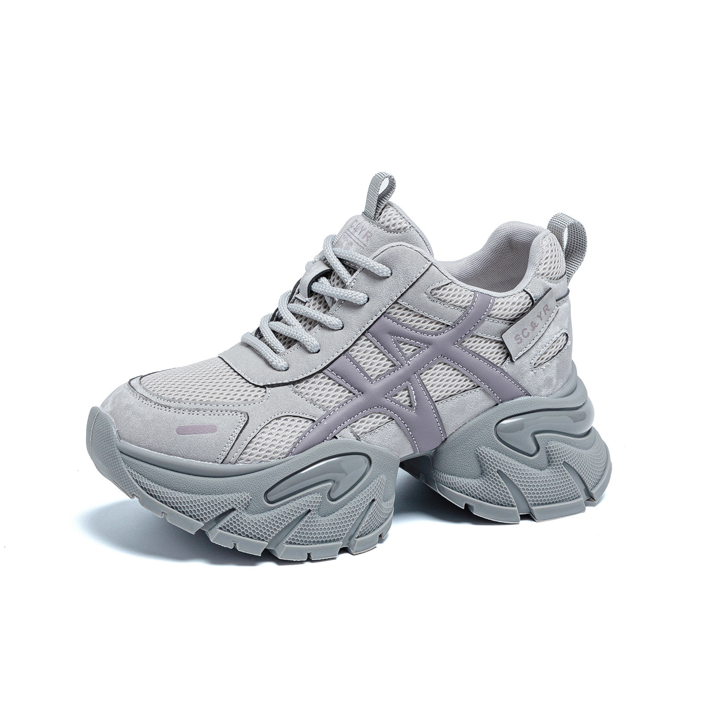 Retro patch dad women's shoes 2025 new thick soled height increasing sports shoes designer fashionable women's shoes