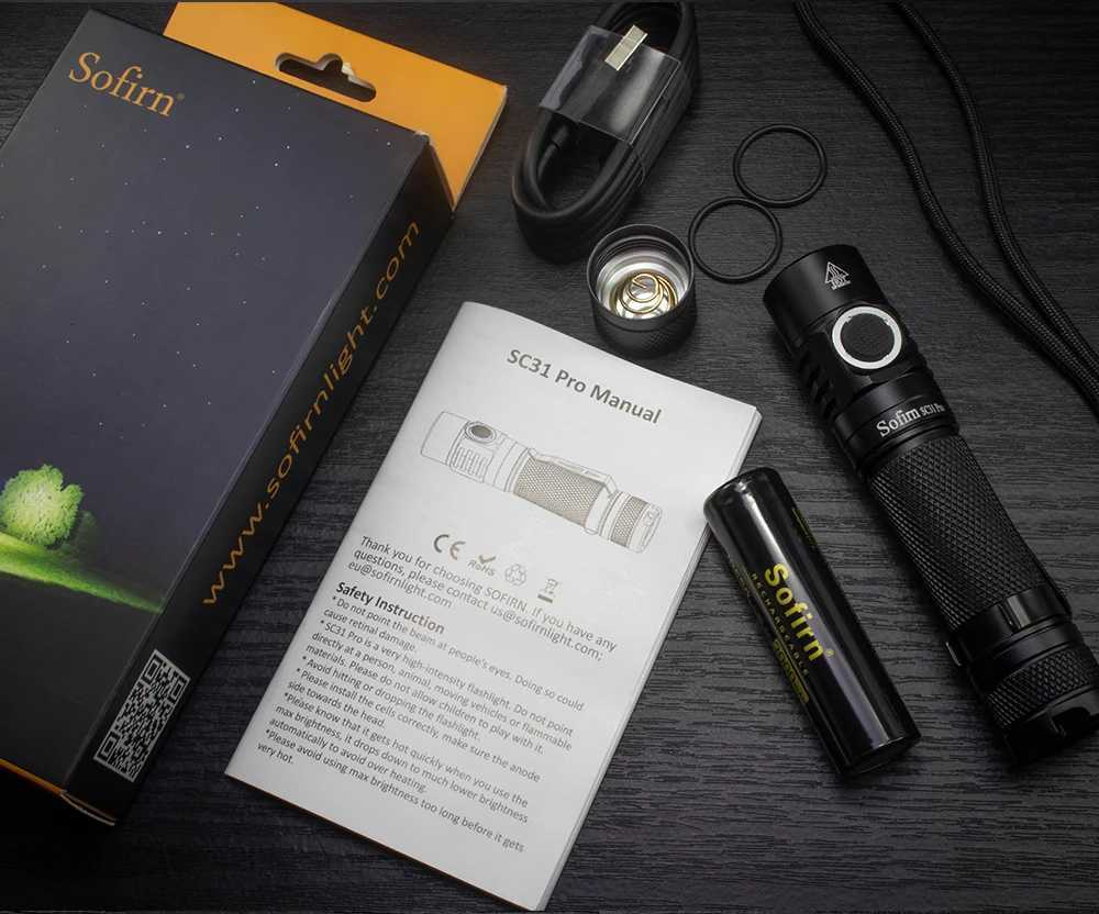 Sofirn SC31 Pro SST40 LED 2000LM Anduril Outdoor Tactical Flashlight Powerful Rechargeable USB C 18650 Torch D250928