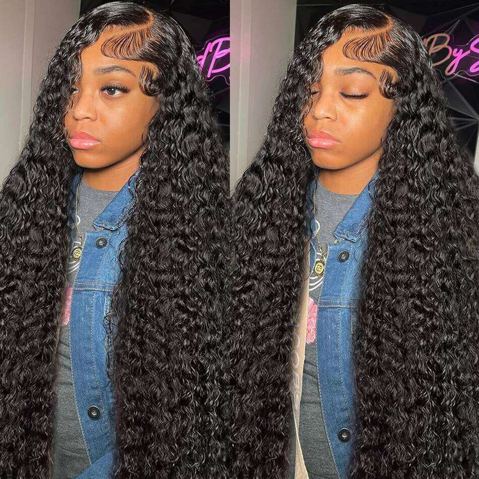 250% Deep 13X4 13X6 Frontal Human Hair Wigs Brazilian Remy 30 40 Inch Water Wave 360 Hd Lace Front Wig For Women Xiusiyuan2509