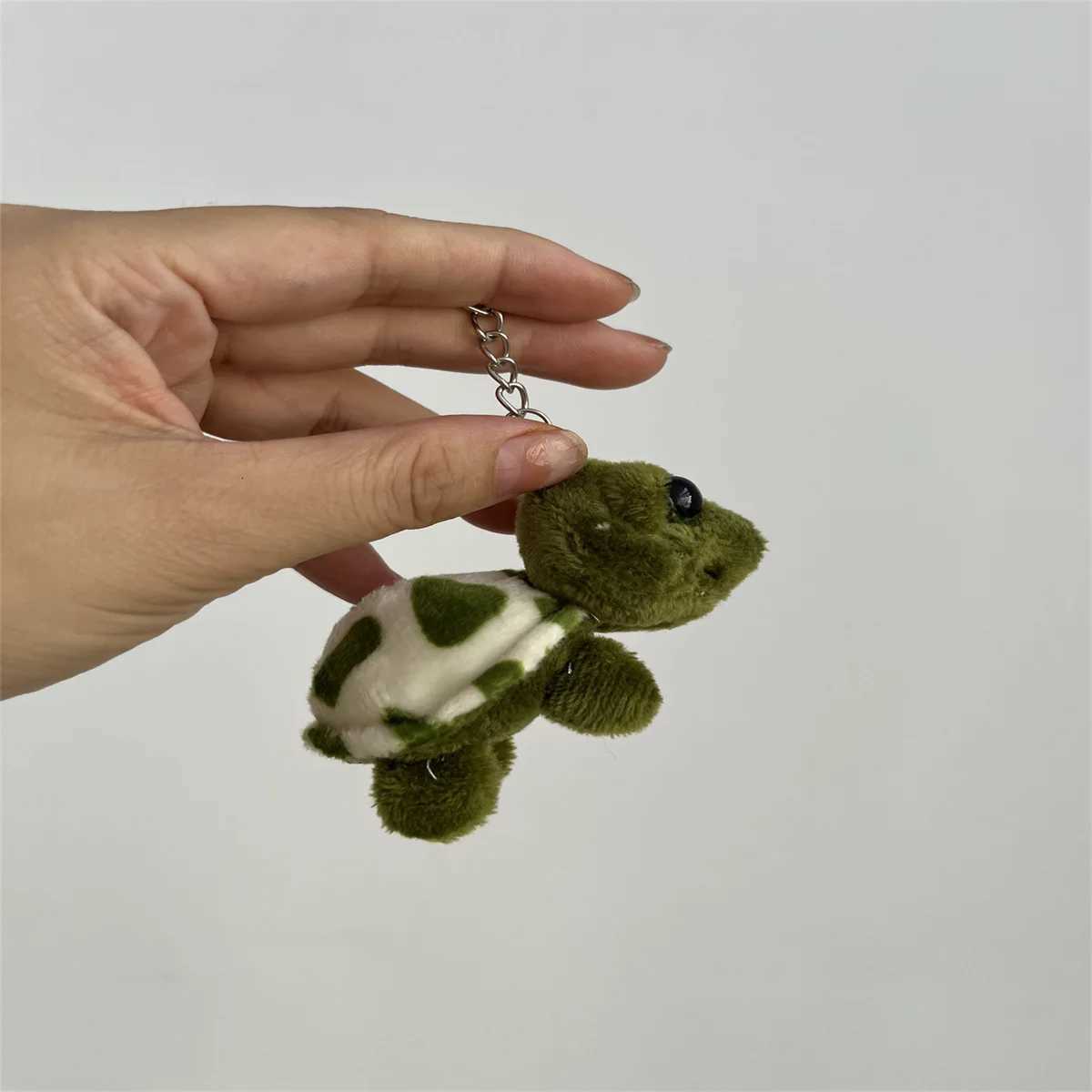 Cute Little Green Turtle Mini Keychain Cartoon Small Dolls Plush Stuffed Toys Soft Animal Figure Pendant Decor For Kid Gift ToysXJ250928