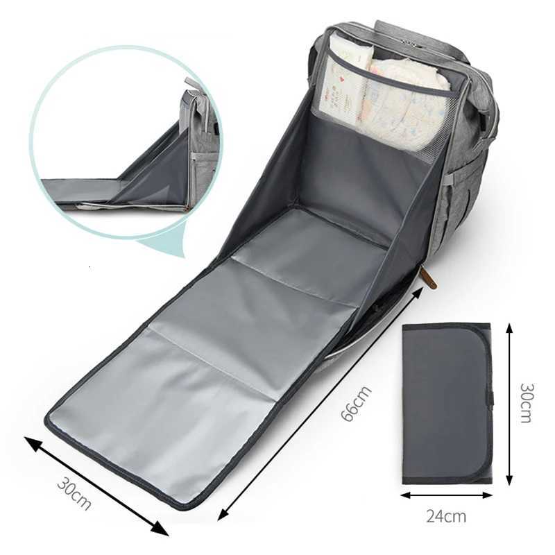 Fashion Mommy Diaper Bags with Diaper Pad Nursing Bags Materni USB Multifunctional Portable Large Baby Stroller Hanging BagXJ250928
