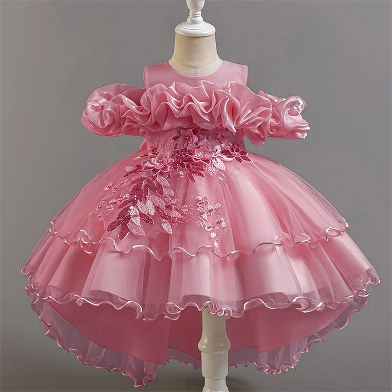 Shiny Toddler Little Girls Off Shoulder Christmas Year Birthday Party Graduation Pageant Corduroy Overall Long Dress 250207