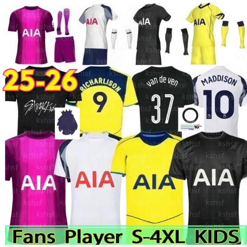 2025 2026 Tottenha soccer jerseys MADDISON JOHNSON 3rd BISSOUMA KULUSEVSKI UDOGIE LUCAS DELE VAN DE VEN SON RICHARLISON Spurss 24 25 26 kit Football shirt
