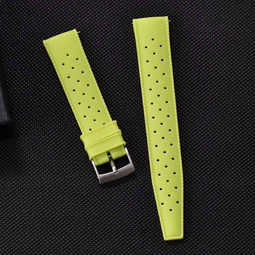 New Glow Luminous 20mm 22mm FKM Rubber Strap Tropical Band Quick Release Sports Bracelet for Seiko for Omega Men Women Universal W250928