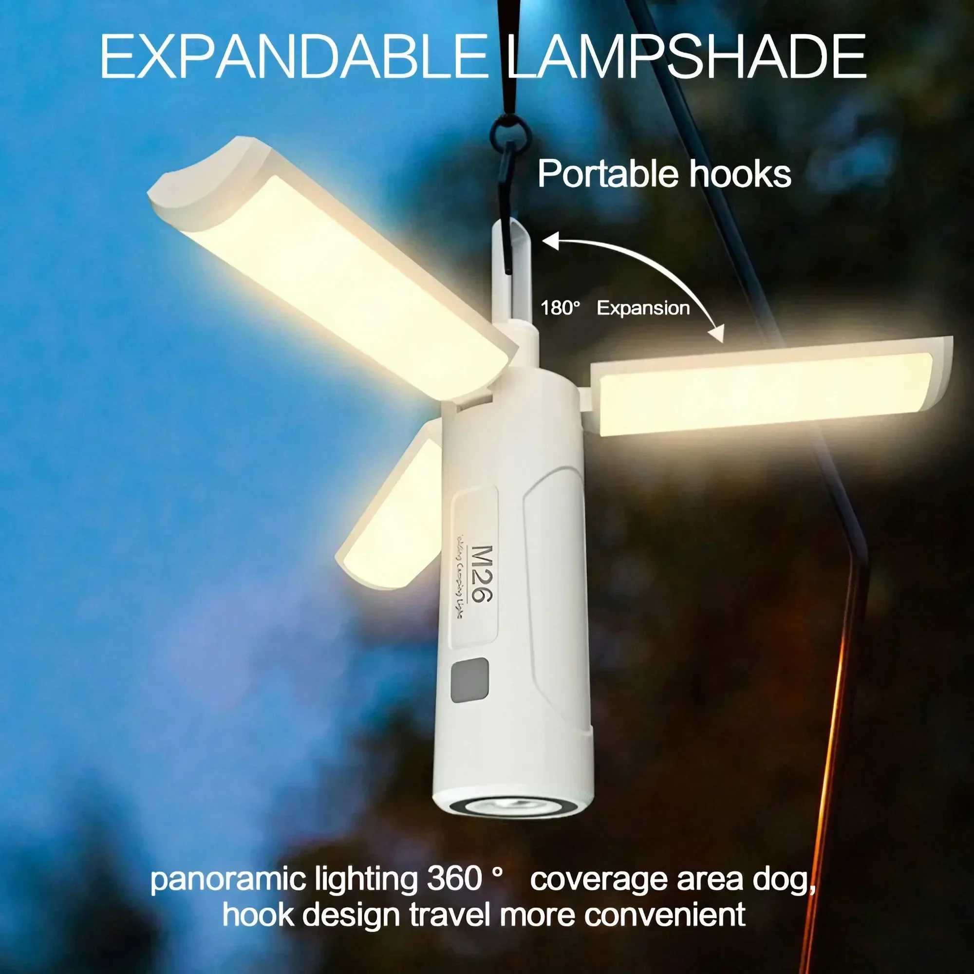 Portable Outdoor Camping LED Light Rechargeable Handheld Warm Ambient Lamp Foldable Lantern for Hiking Travel C250928