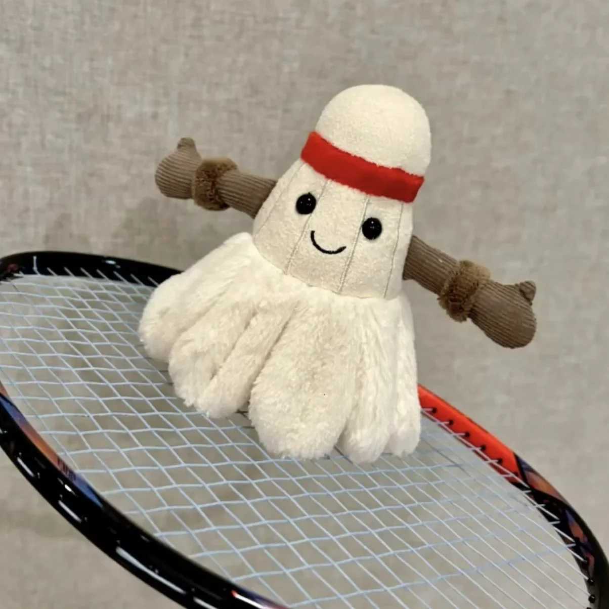 12cm Fun Cartoon Badminton Plush Keychains Pendant Sports Figure Key Chain Doll Creative Gift Bag Pendant Plush KeychainsXJ250928