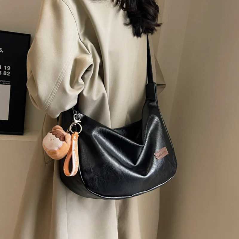 New Trendy Women Crossbody Bag Retro PU Leather Dumpling Shoulder Bag Fashion Large Capacity Tote Bag Lightweight Handbags Z250928