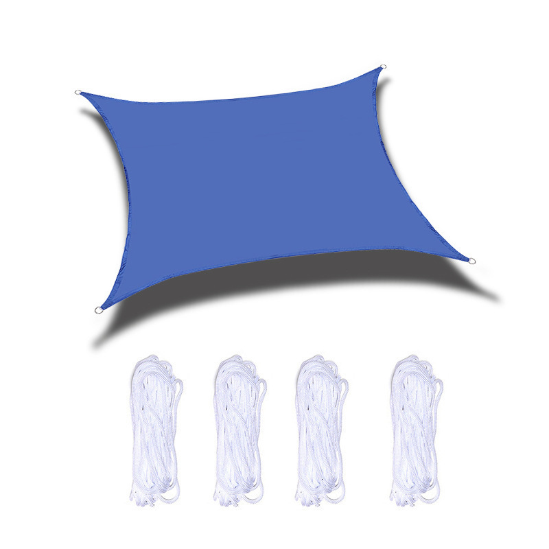 Dwe74 Beige Sun Shade Sail Rectangle Square Triangle Canopy Awning Cloth UV Block Heavy Duty Commercial Graden Outdoor Patio Tarp 250521