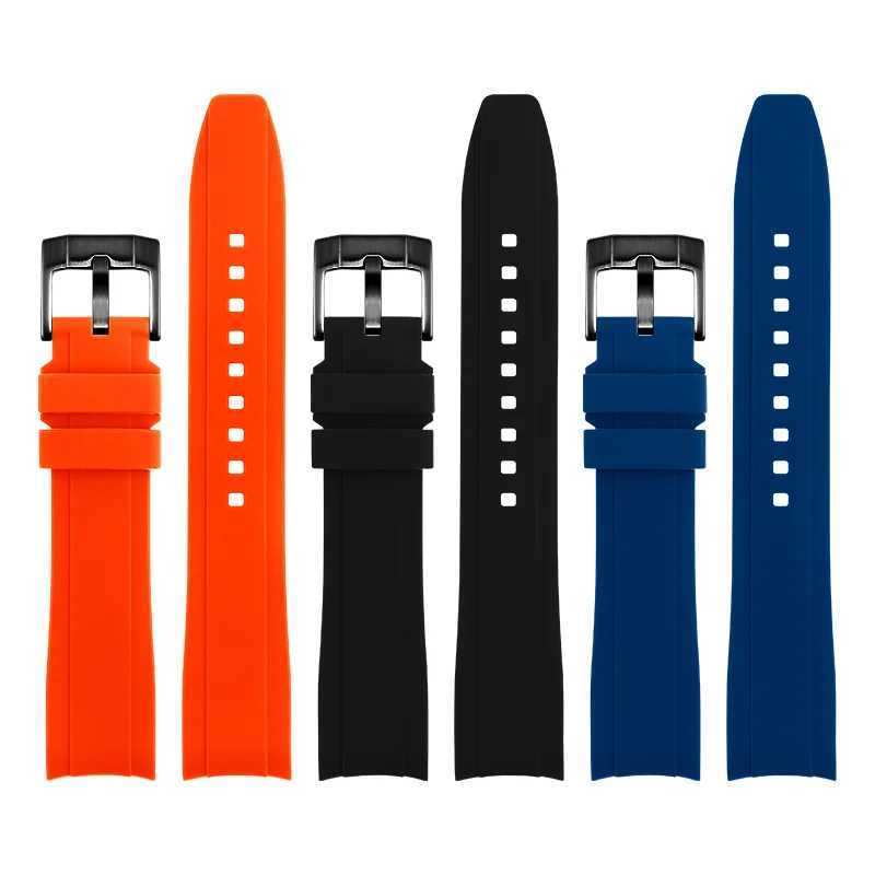 Highquality Rubber WATCHband 18mm 20mm 22mm Bracelet for Seiko omega moon band curved end WATCH strAP W250928